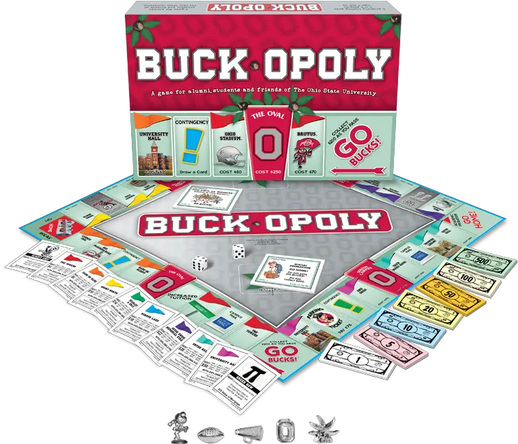 Buck Opoly Ohio State Monopoly Game Late For The Sky Monopoly Png Monopoly Money Png