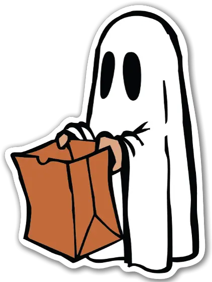 Cute Bag Ghost Sticker Stickerapp Halloween Coloring Pages For Kids Png Cute Stickers Png