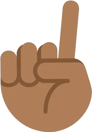 Medium Black Finger Pointing Up Png Finger Emoji Png