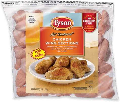 100 Natural Frozen Chicken Wings Tyso 1624300 Png Best Frozen Chicken Wings Buffalo Wings Png