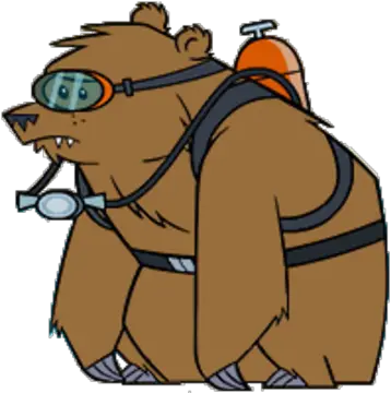 Scuba Bear Total Drama Wiki Fandom Total Drama Island Bear Png Bear Transparent
