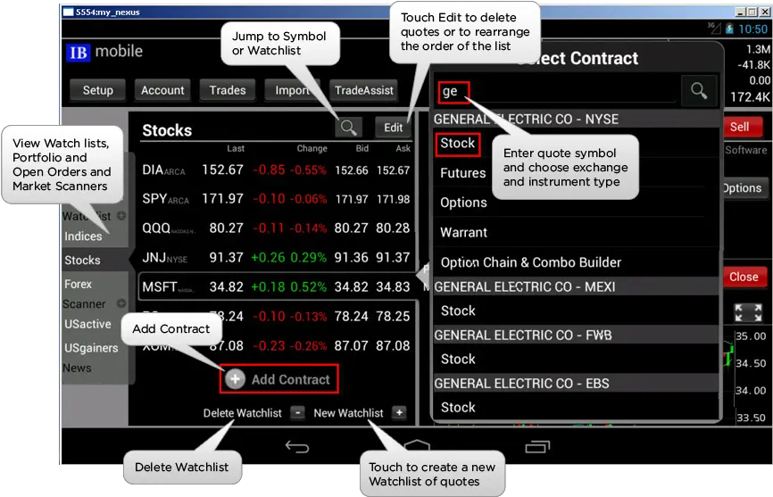 Mobiletws For Android Tablet Webinar Notes Interactive Interactive Brokers Tablet App Png Samsung Tablet Icon Glossary