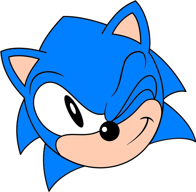 Sonic Svg Head The Hedgehog Digital Classic Sonic Face Png Sonic Head Png