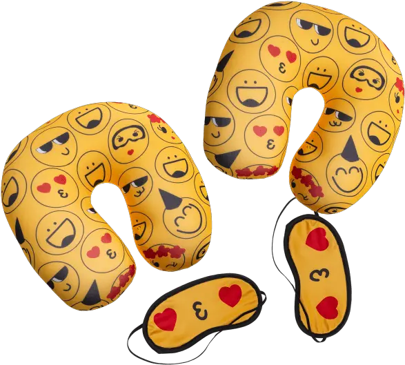 2 Pack Emoji Travel Pillow U0026 Eye Mask Set Giardini Della Biennale Png Eye Emoji Transparent