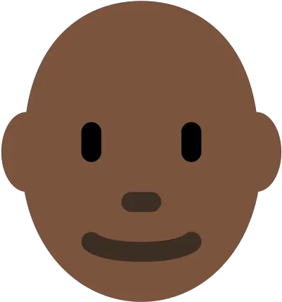 U200d Man Dark Skin Tone Bald Emoji Happy Png Bald Man Icon