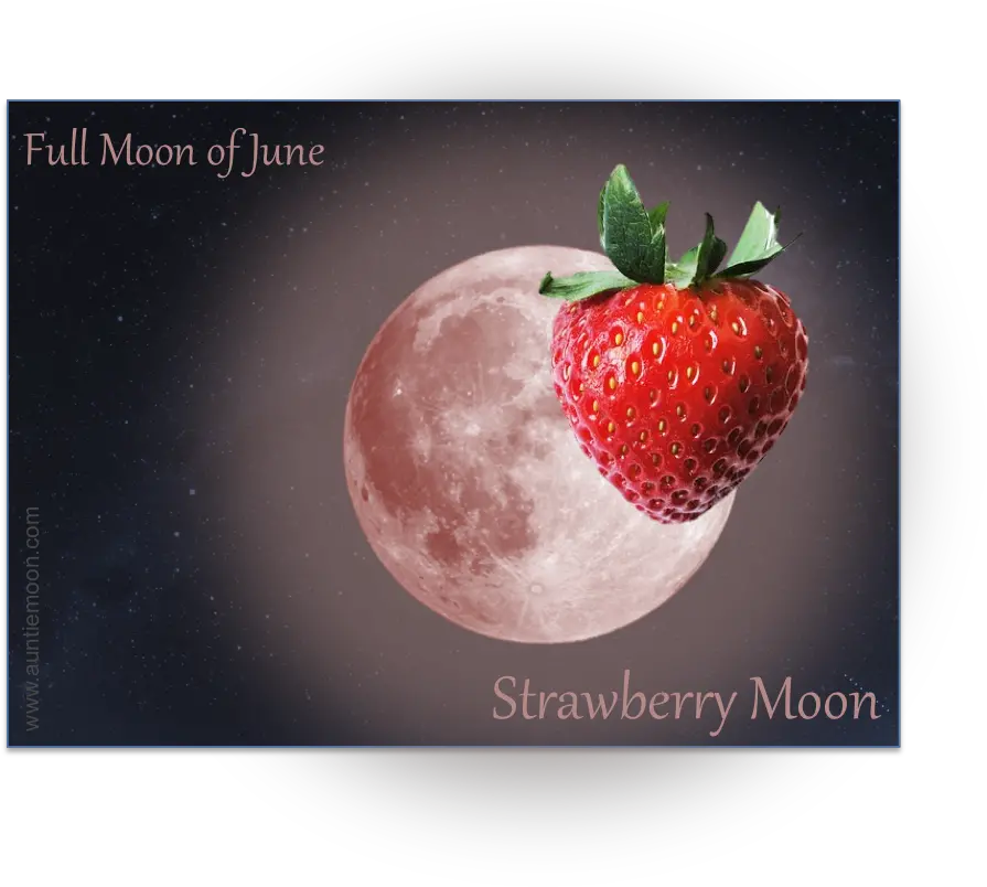Download Transparent Full Moon Png Strawberry Fullmoon Strawberry Moon Clipart Full Moon Png