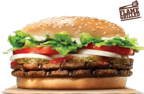 Double Whopper Burger King Full Size Png Download Double Whopper Burger King Crown Png