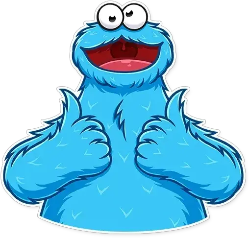 Monster Whatsapp Stickers Stickers Cloud Cookie Monster Stickers Png Cookie Monster Icon