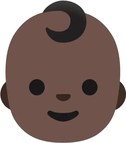 Baby Dark Skin Tone Emoji Baby Emoji Transparent Png Baby Faces Icon