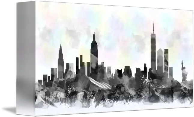 York City Skyline Silhouette Watercolor City Silhouette Watercolor Png New York Skyline Silhouette Png