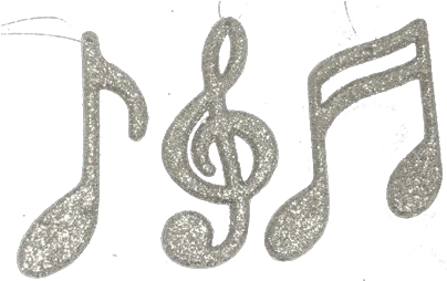 Glitter Music Note 4 Silver 1 Pc Pkg 3 Asst Styles Silver Glitter Music Notes Png Silver Glitter Png