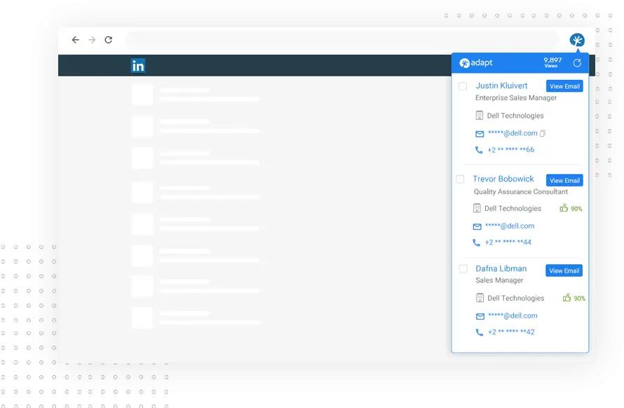 Adapt Prospector Linkedin Email Finder Chrome Extension Sli Sales Navigator Advanced Search Png Linkedin Png