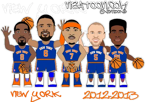 Nbatooncom Nbatoon Of Jason Kidd Iman Shumpert Jr Smith Shoot Basketball Png Carmelo Anthony Png