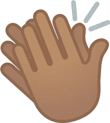 Medium Skin Emoji Aplausos Emoji Png Hand Clapping Icon