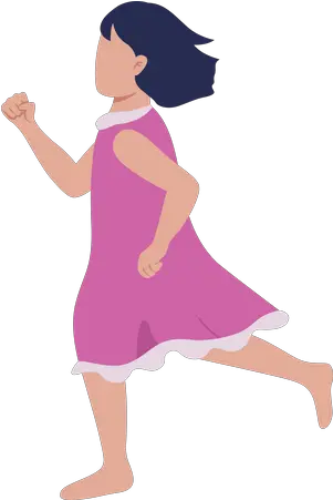 Best Premium Little Girl Running Illustration Download In Illustration Png Running Woman Icon