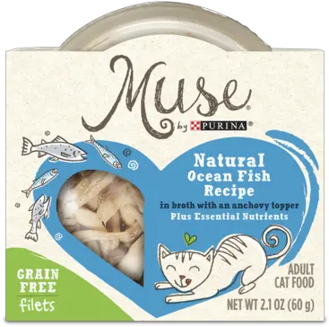 Muse Grain Free Natural Ocean Fish Wet Png