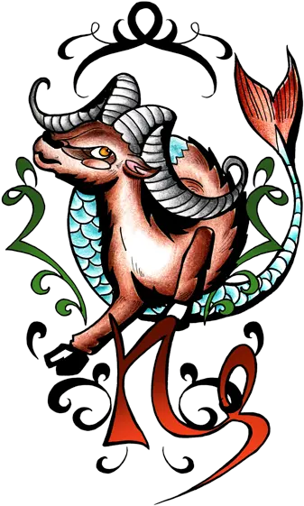 Capricorn Zodiac Tattoos Png 6271 Transparentpng Colored Capricorn Tattoo Design Capricorn Png