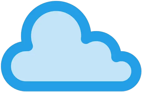 Cloud Icon Of Colored Outline Style Blue Cloud Outline Png Cloud Icon Transparent