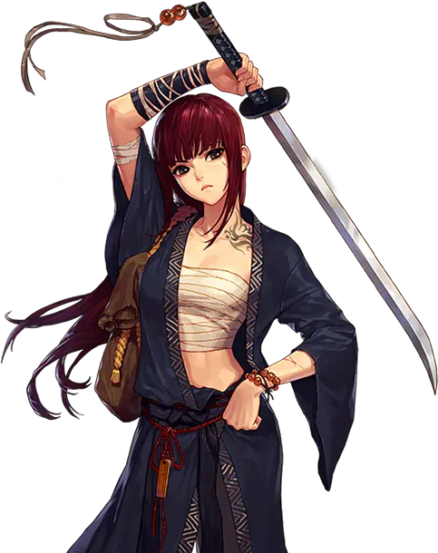 Adventurer Maker Png Files Female Samurai Anime Anime Character Png