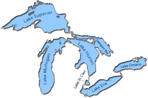 Lake Ontario Clip Art Free Png Files Map Of The Great Lakes Michigan Outline Png