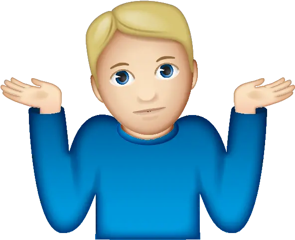 Shrugging Man Emoji Clipart Shrug Emoji Png Shrug Emoji Transparent