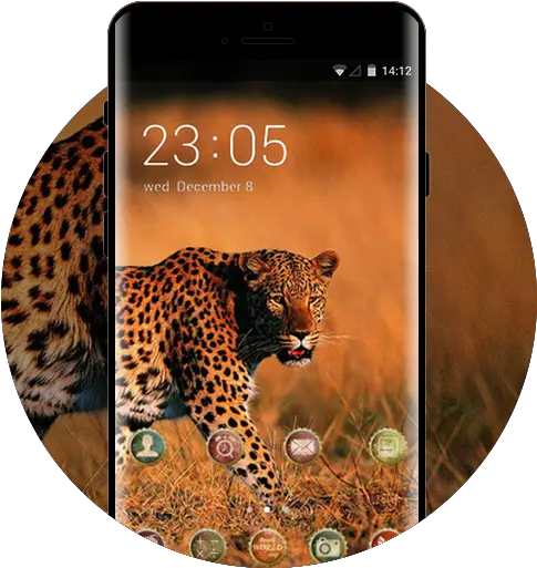 Pet Animal Theme Leopard Walking Grass Wallpaper Free Smartphone Png Leopard Icon