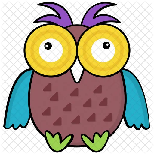 Cute Owl Icon Of Colored Outline Style Birds Park Png Cute Owl Png