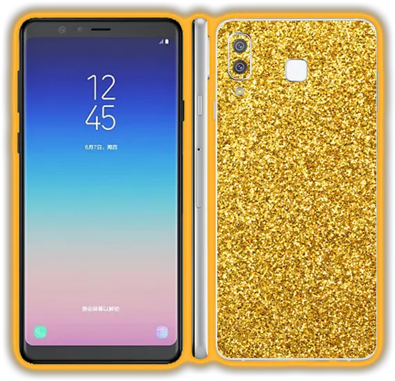 Galaxy A8 Star Glitter Skins Wraps Samsung Galaxy Png Gold Glitter Star Png