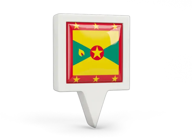 Square Pin Icon Illustration Of Flag Grenada Grenada Football Association Png Smart Device Icon