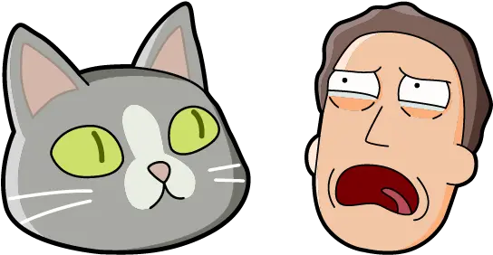 Rick And Morty Jerry Smith U0026 Talking Cat Cursor Sweezy Ugly Png Morty Smith Icon