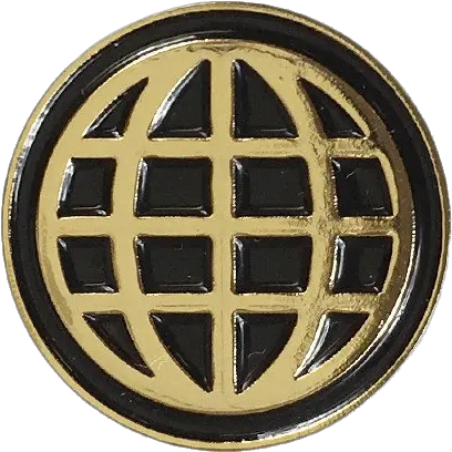 Golden Globe Lapel Pin Peace Symbols Png Gold Globe Png