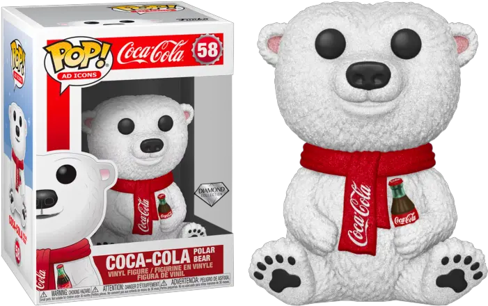 Funko Pop Coca Cola Polar Bear Diamond Glitter 58 The Diamond Coca Cola Bear Funko Pop Png Coca Icon