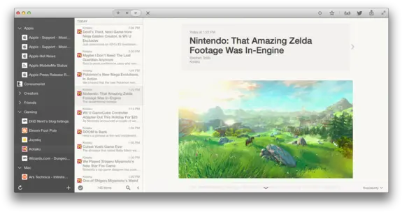 Reeder 2 For Mac Review Consume Rss With Speed Style Grassland Png Zelda Folder Icon