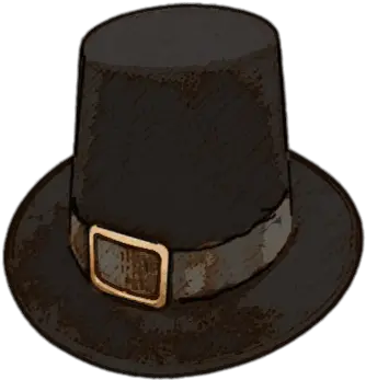 Hat Illustration Transparent Png Worn Pilgrim Hat Pilgrim Hat Png