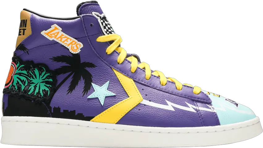 Chinatown Market X Pro Leather High U0027lakers Championship Converse Png Converse Icon Pro Leather Basketball Shoe Mens For Sale