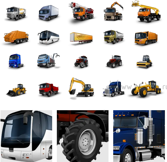 Truck Bus Tractor Icons Commercial Vehicle Full Size Caminhao Carro E Trator Logo De Empresa Png Tractor Icon