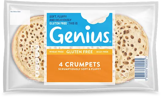 Genius Gluten Free Products U0026 Recipes Tasty Gluten Free Genius Gluten Free Crumpets Png Gluten Free Png