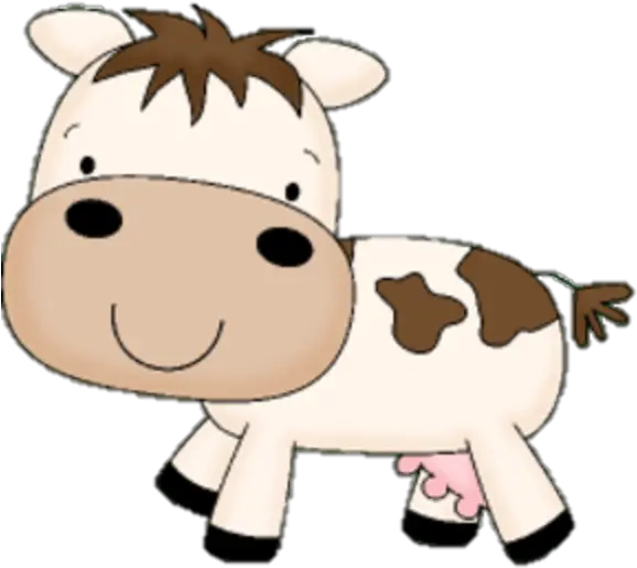 Download Hd Vector Library Cute Baby Cow Clipart Cute Farm Animal Clipart Png Cow Clipart Png