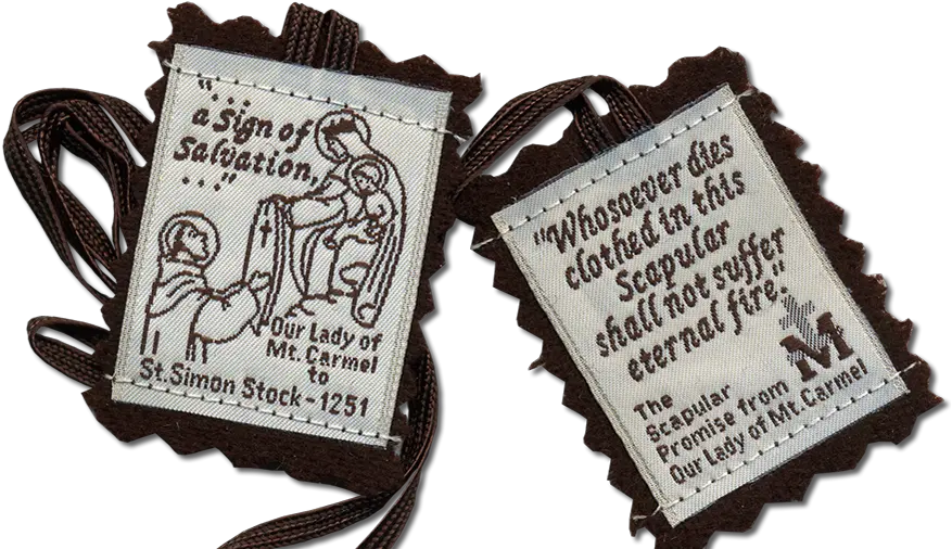 History Brown Scapular Of Our Lady Of Mount Carmel Png Mary Mother Of The Church Icon