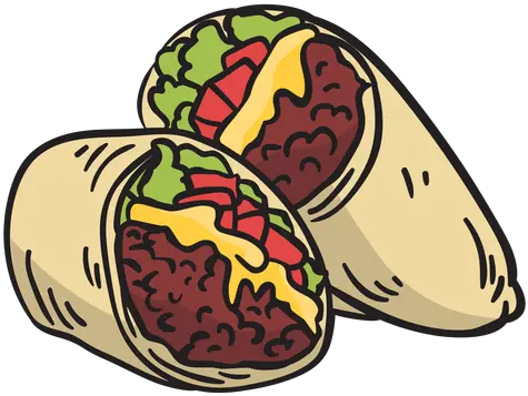 Food Mexican Burrito Illustration Transparent Png U0026 Svg Burrito Vector Png Burrito Png