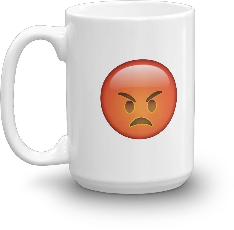 Angry Emoji Face 11oz 15 Oz Coffee Mug U2013 Mugsouk Sisters Personalized Coffee Mugs Png Coffee Emoji Png