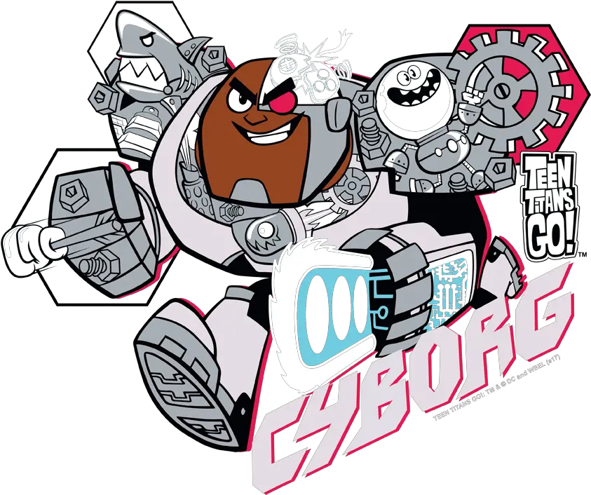 Teen Titans Go Cyborg Youth T Shirt Ages 812 Sons Of Gotham Teen Titans Png Teen Titans Logo Png
