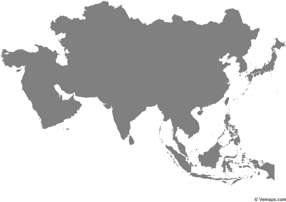 Grey Map Of Asia Free Vector Maps In 2020 Asia Map Grey Png Blank World Map Png