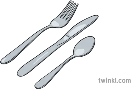 Cutlery Knife Fork Spoon Eating Ks1 Illustration Twinkl Knife And Fork Illustration Png Fork And Spoon Logo