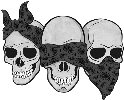 Download Hd Caveiras Mexicanas Tumblr Png Rock Transparent Hear No Evil See No Evil Speak No Evil Bandana Skulls Rock Transparent