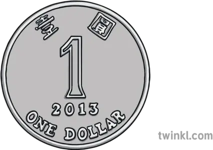 One Dollar Hong Kong Coin Currency Money Ks1 Illustration 1 Dollar Hong Kong Coin Png One Dollar Png