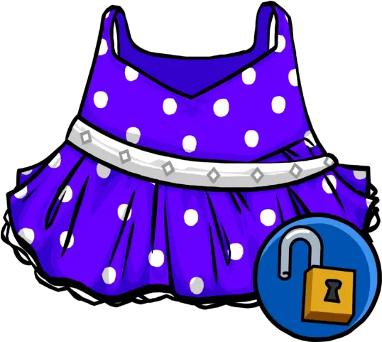 Download Purple Polka Dot Dress Icon Club Penguin Purple Girly Png Dress Icon