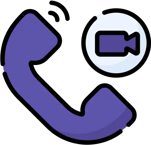 Video Call Free Interface Icons Dot Png Purple Telephone Icon