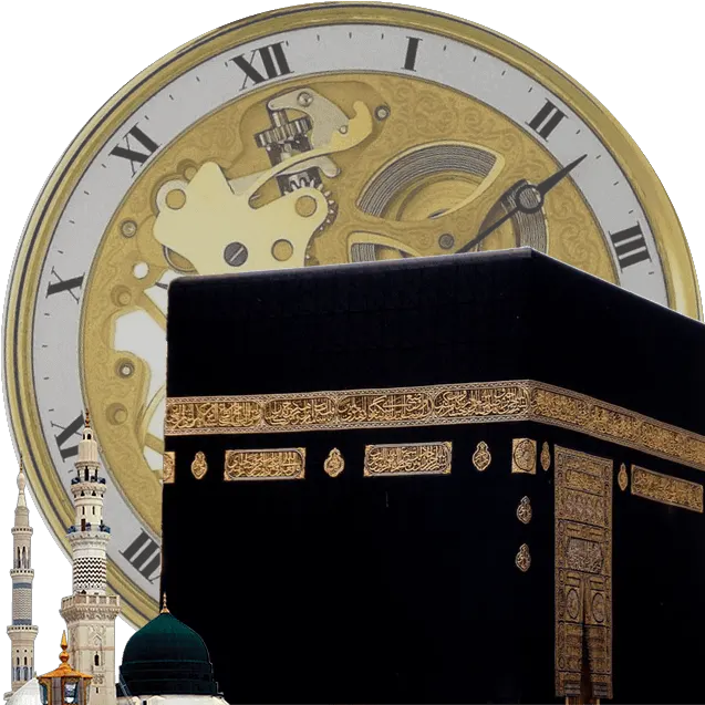 Gold Clock Png Masjid Gold Clock Png