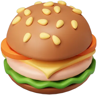 Burger 3d Illustrations Designs Images Vectors Hd Graphics Food 3d Icon Png Android Hamburger Menu Icon